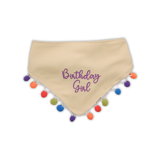 Bandana - Birthday Girl/Boy mit Pompons