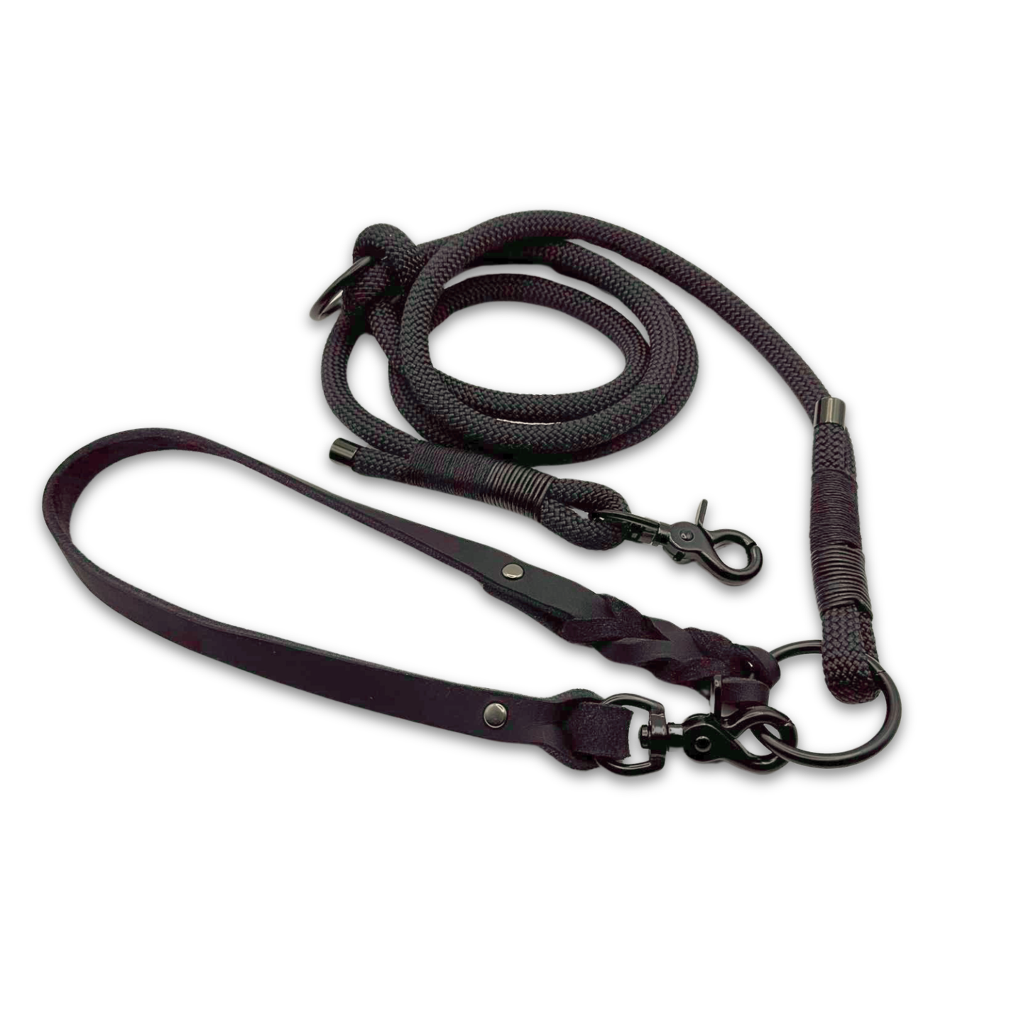 All Black rope leash