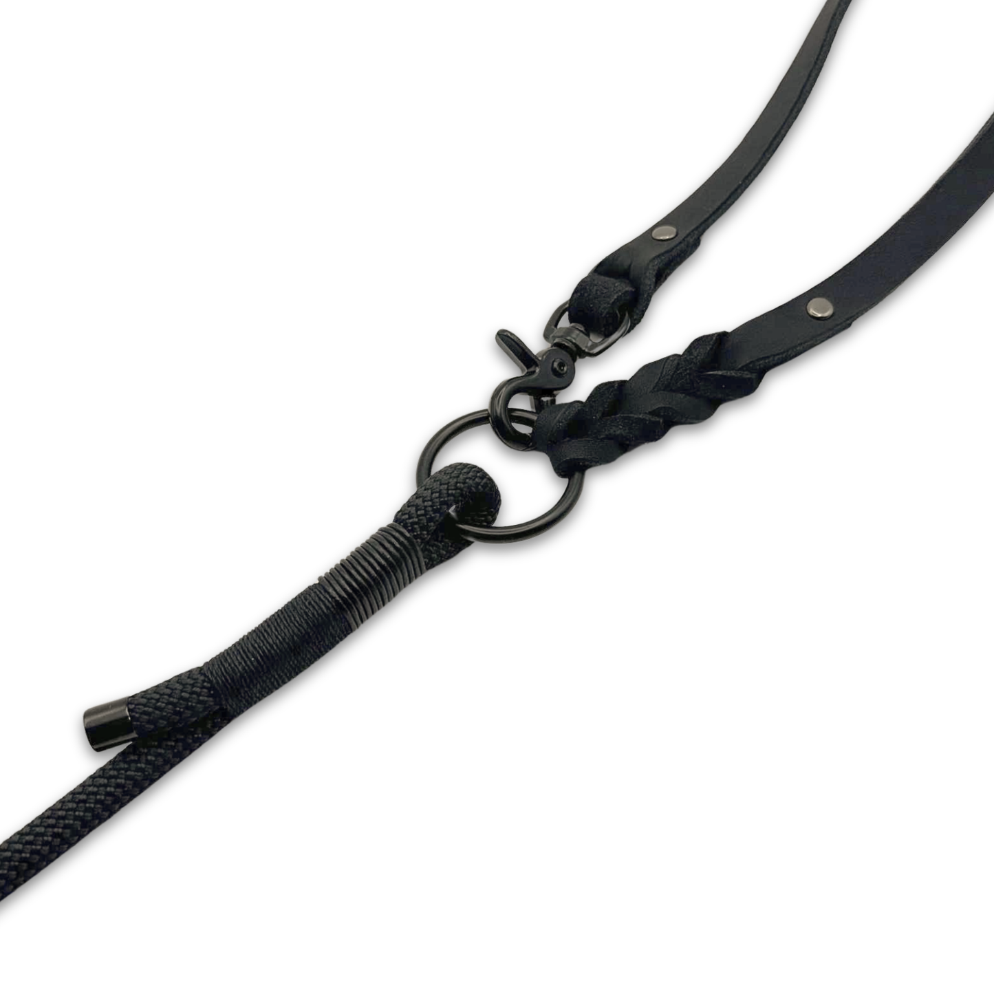 All Black rope leash