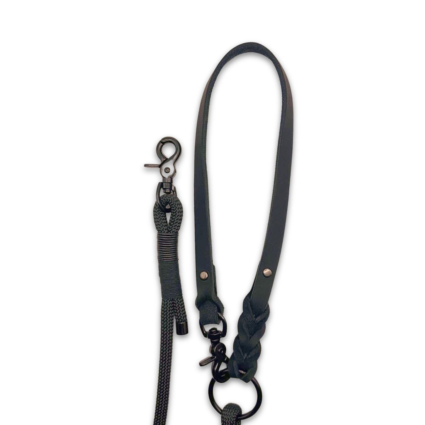 All Black rope leash