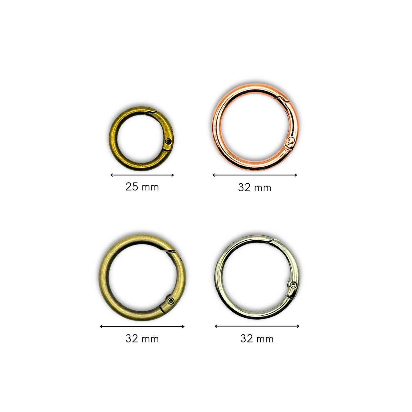 Feder-O-Ring für Hundemarken Gold